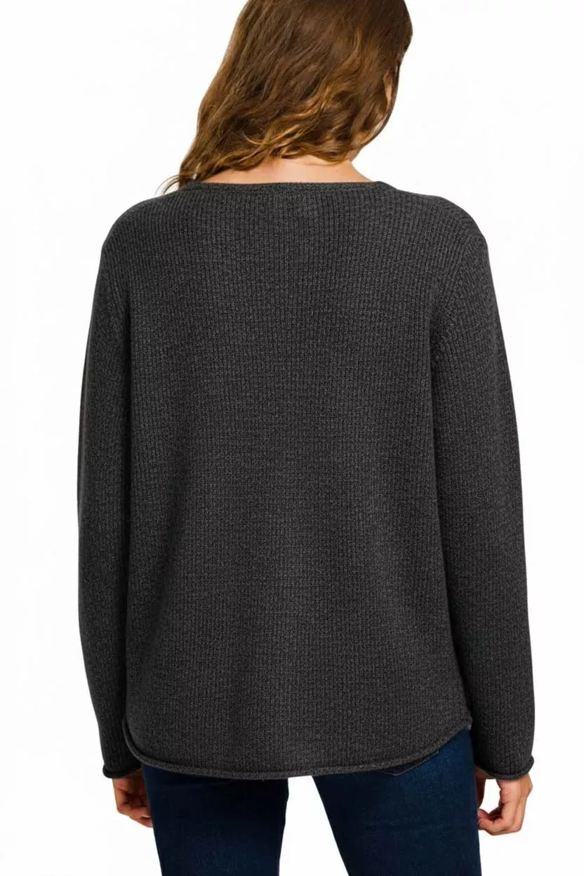 Zenana Beach V Neck Sweater sold by Charming Charlie product image thumbnail 3