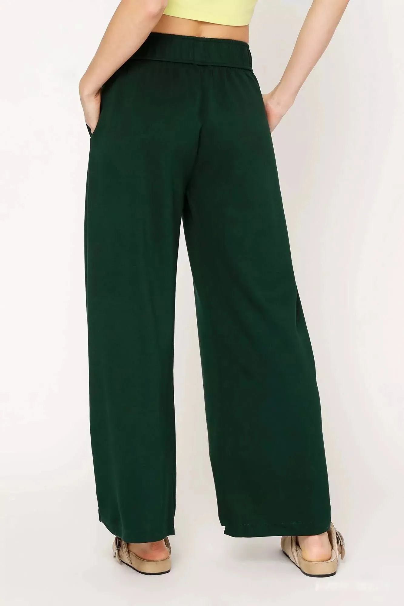 Umgee Elastic Drawstring Waistband Wide Leg Pants sold by Charming Charlie product image thumbnail 3