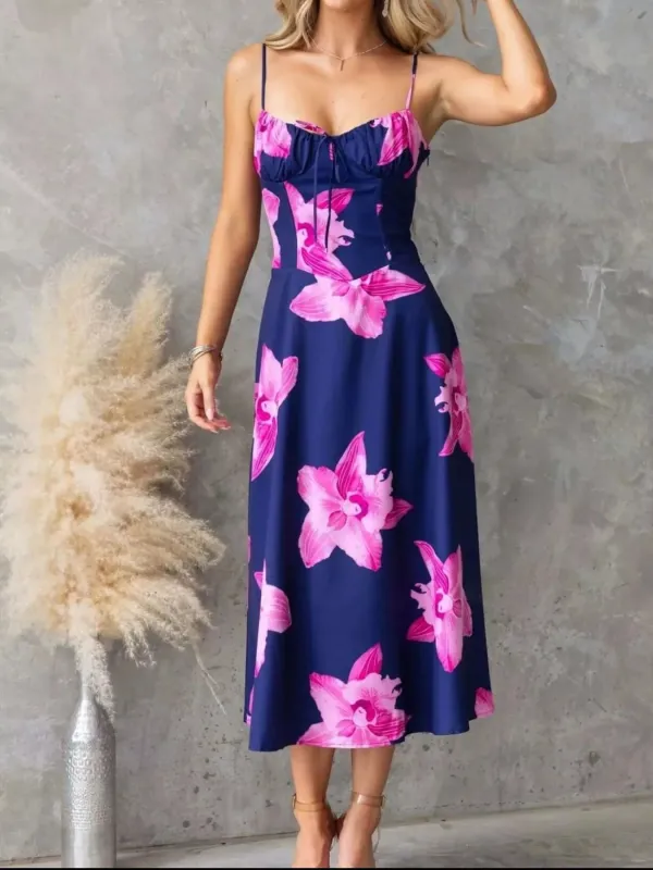 Floral Print Midi Cami Dress sold by Charming Charlie