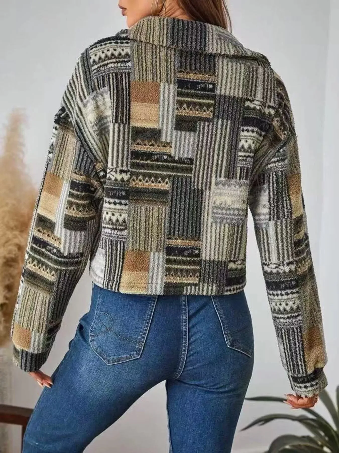 Button-Up Dropped Shoulder Jacket sold by Charming Charlie product image thumbnail 2