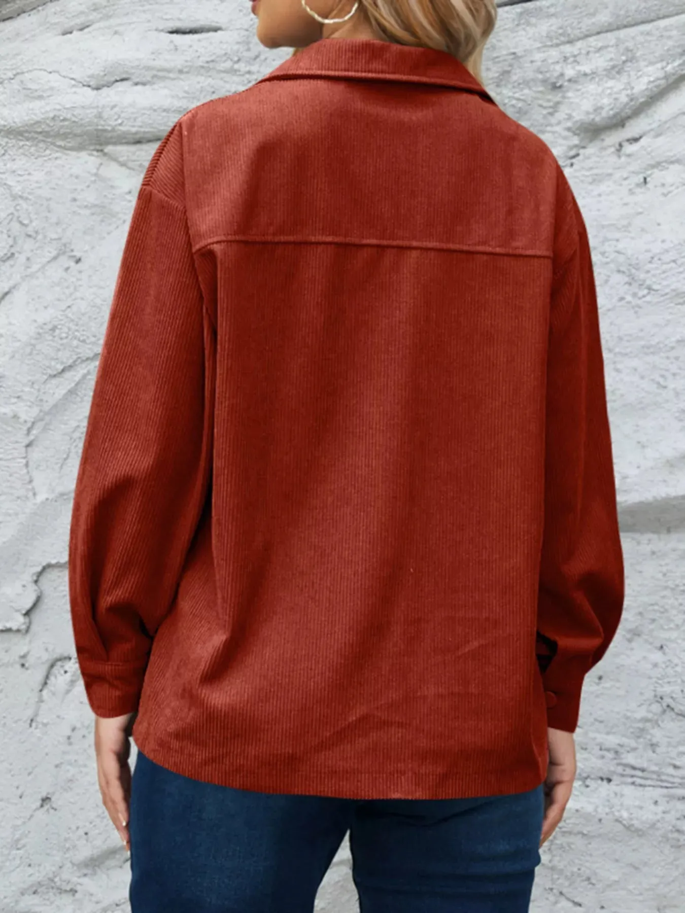 Corduroy Button-Down Shacket sold by Charming Charlie product image thumbnail 2