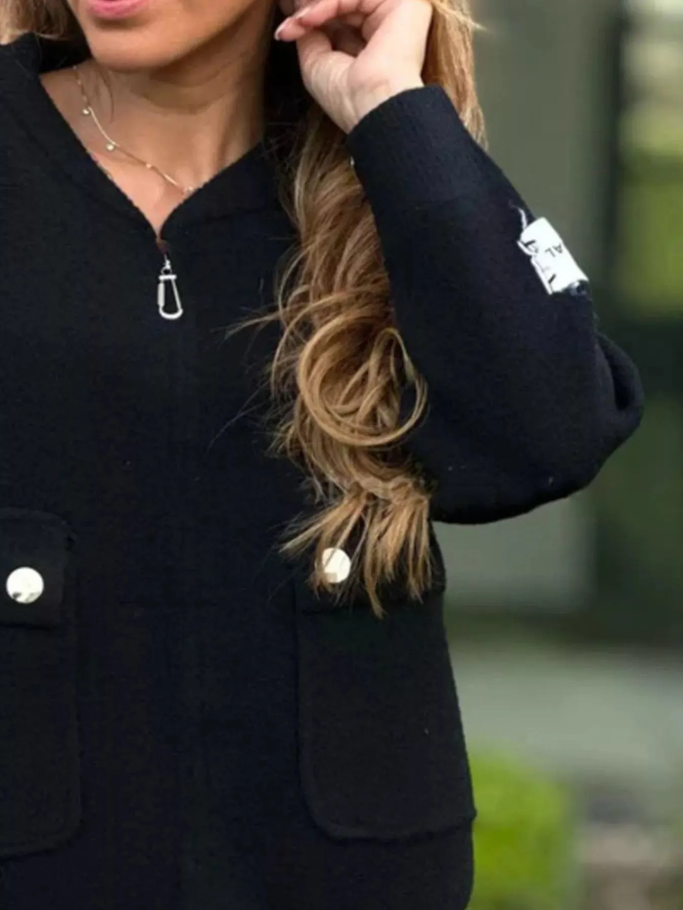 Full Size Zip-Up Long Sleeve Outerwear Plus Size sold by Charming Charlie product image thumbnail 2