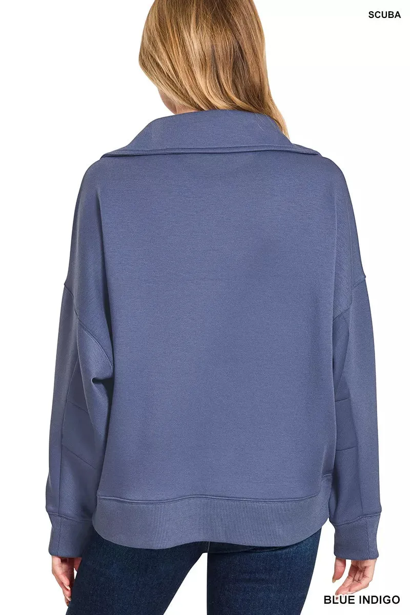 Zenana Scuba Collared Pullover and Pants Set sold by Charming Charlie product image thumbnail 3