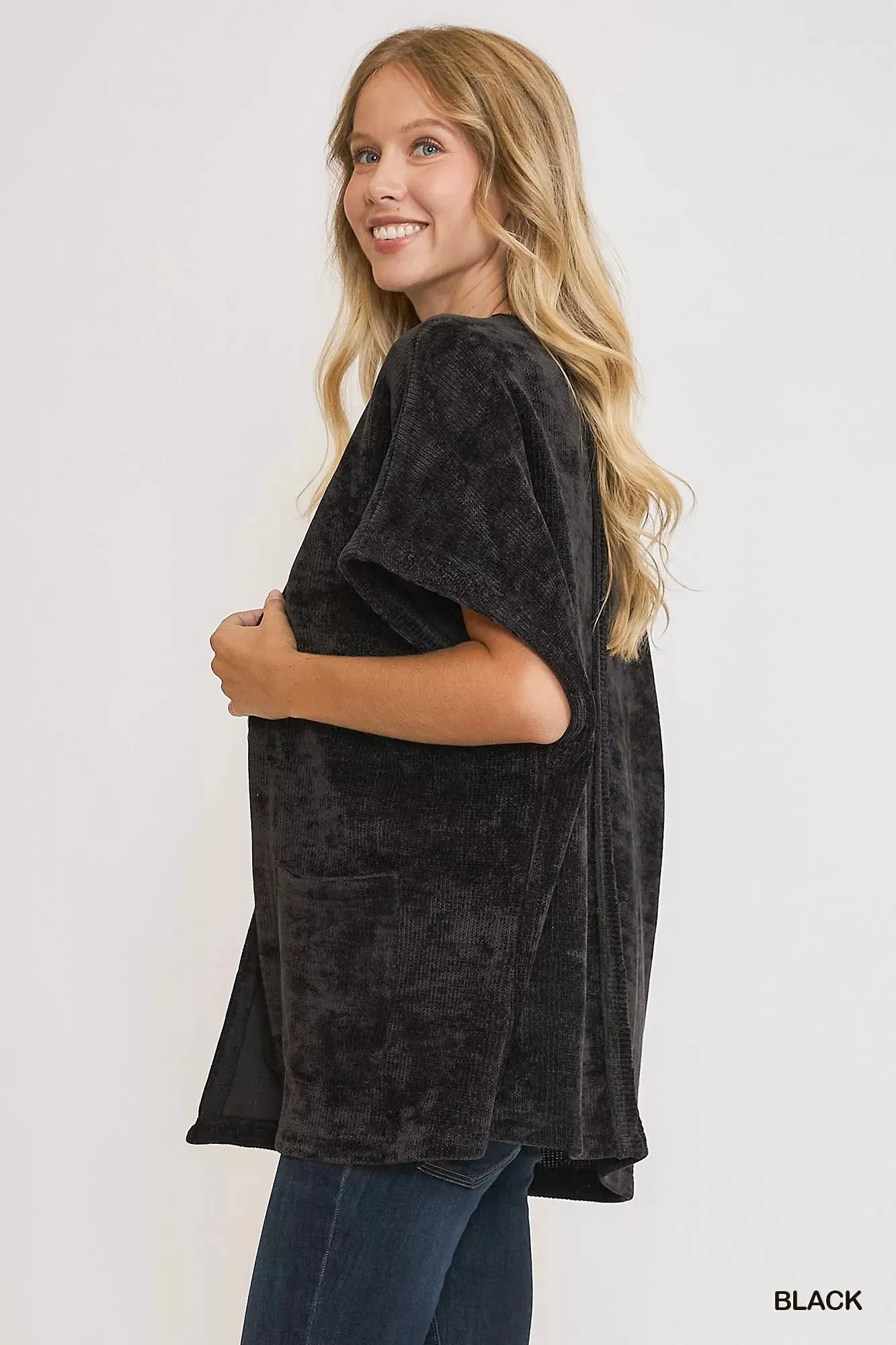 Umgee Open Front Knit Cardigan with Front Pockets sold by Charming Charlie product image thumbnail 2