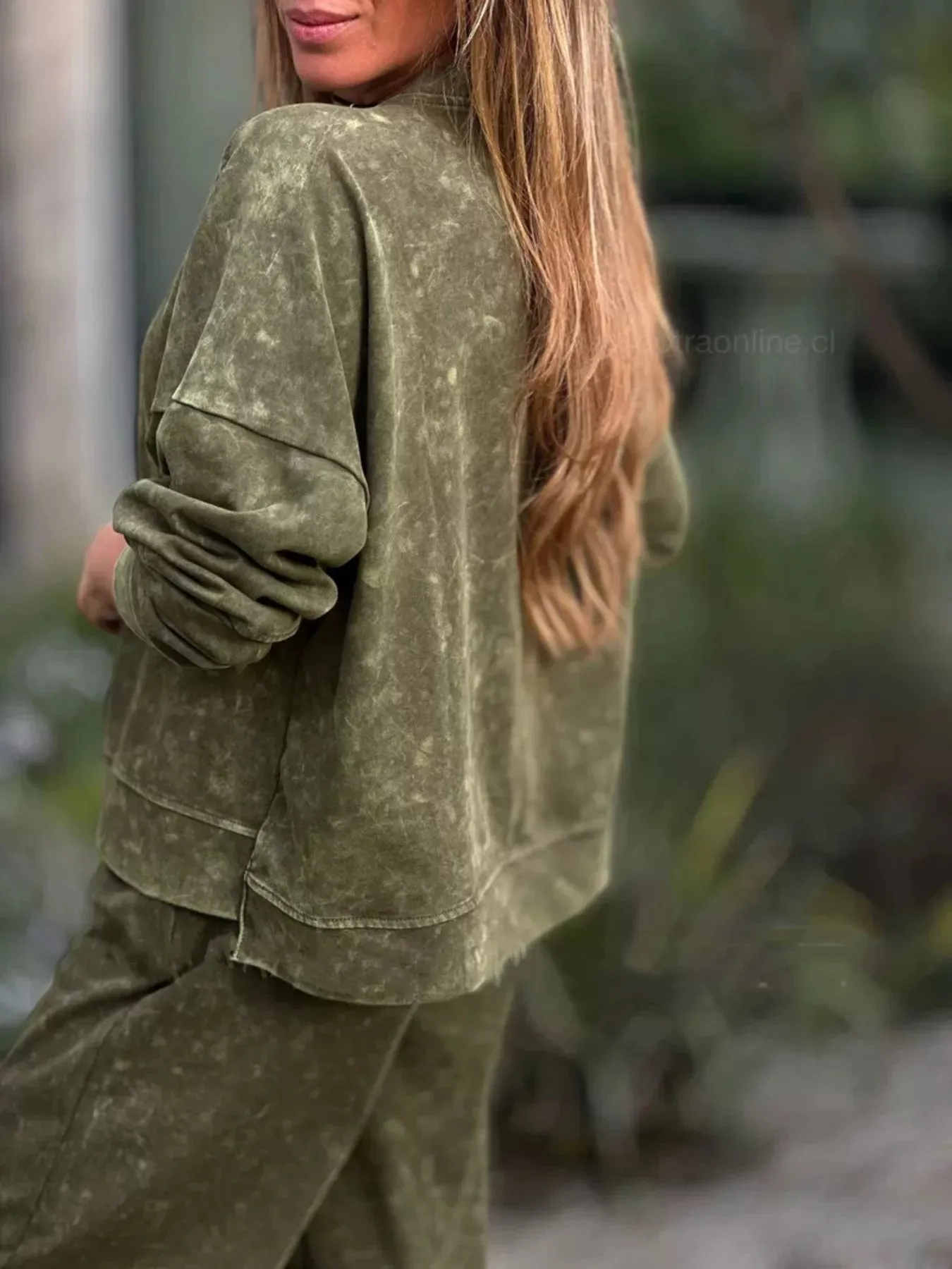 Full Size Round Neck Long Sleeve Top and Pants Set Plus Size sold by Charming Charlie product image thumbnail 3