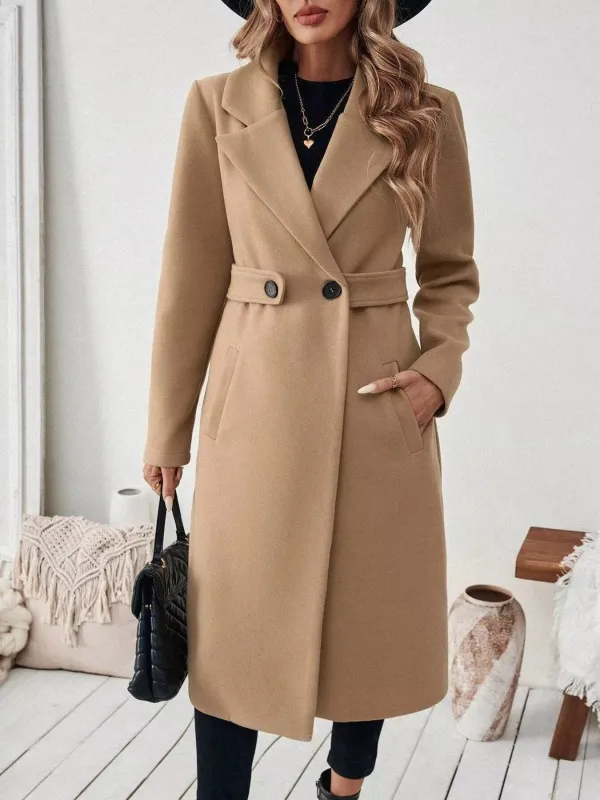 One Button Wool Blend Overcoat sold by Charming Charlie