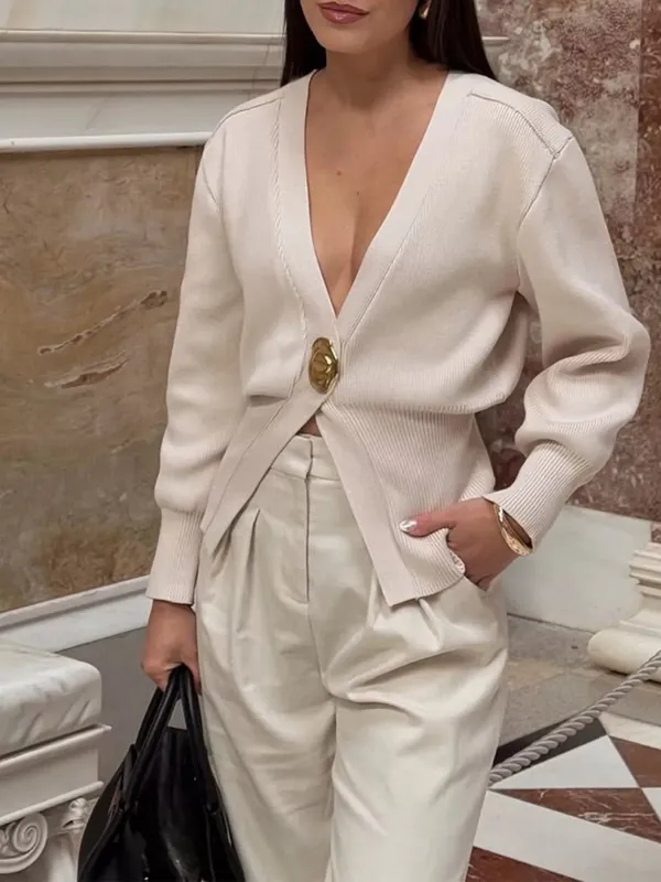 Single-Button Knit Cardigan sold by Charming Charlie