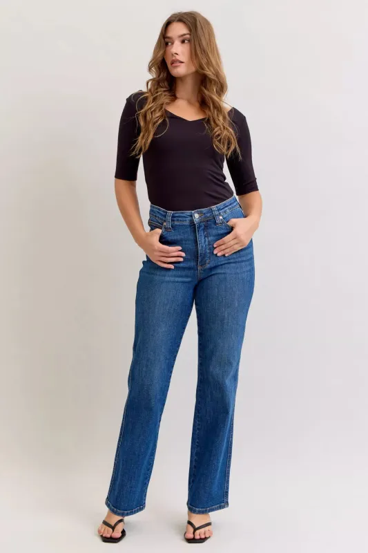 Judy Blue High Waist Tummy Control Straight Jeans sold by Charming Charlie