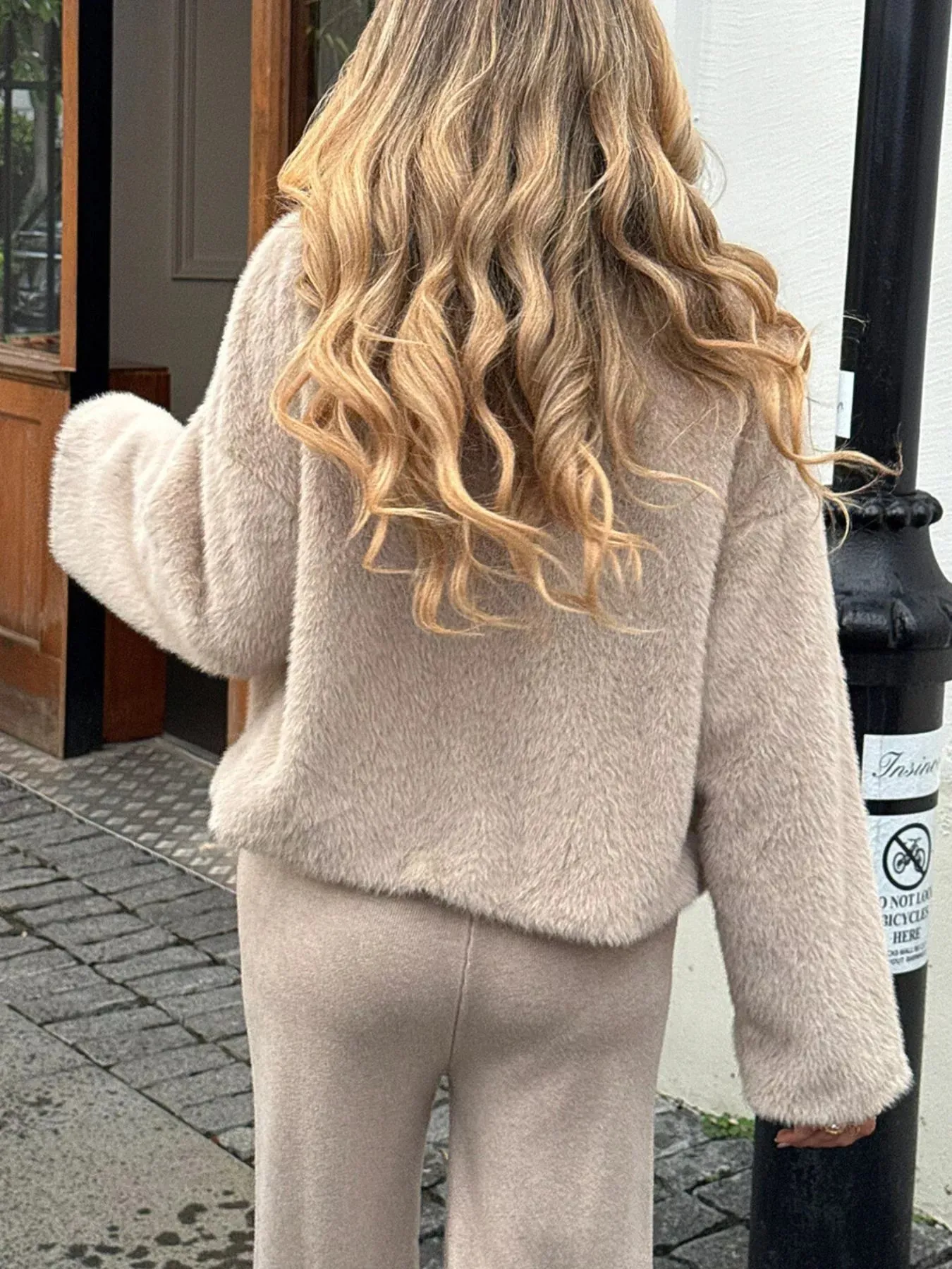 Open Front Dropped Shoulder Fuzzy Outerwear sold by Charming Charlie product image thumbnail 5