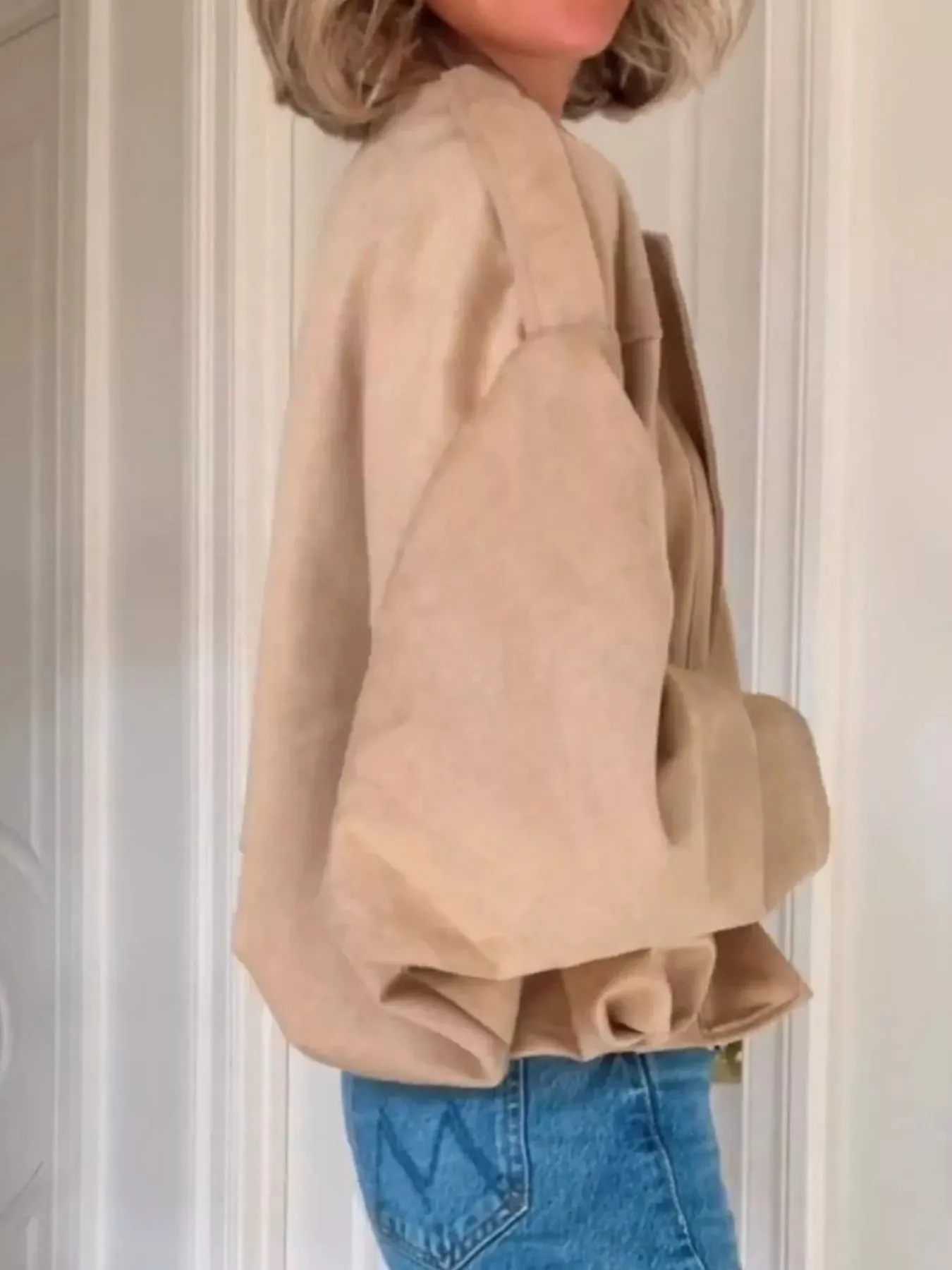 Zip Up Dropped Shoulder Suede Jacket sold by Charming Charlie product image thumbnail 4
