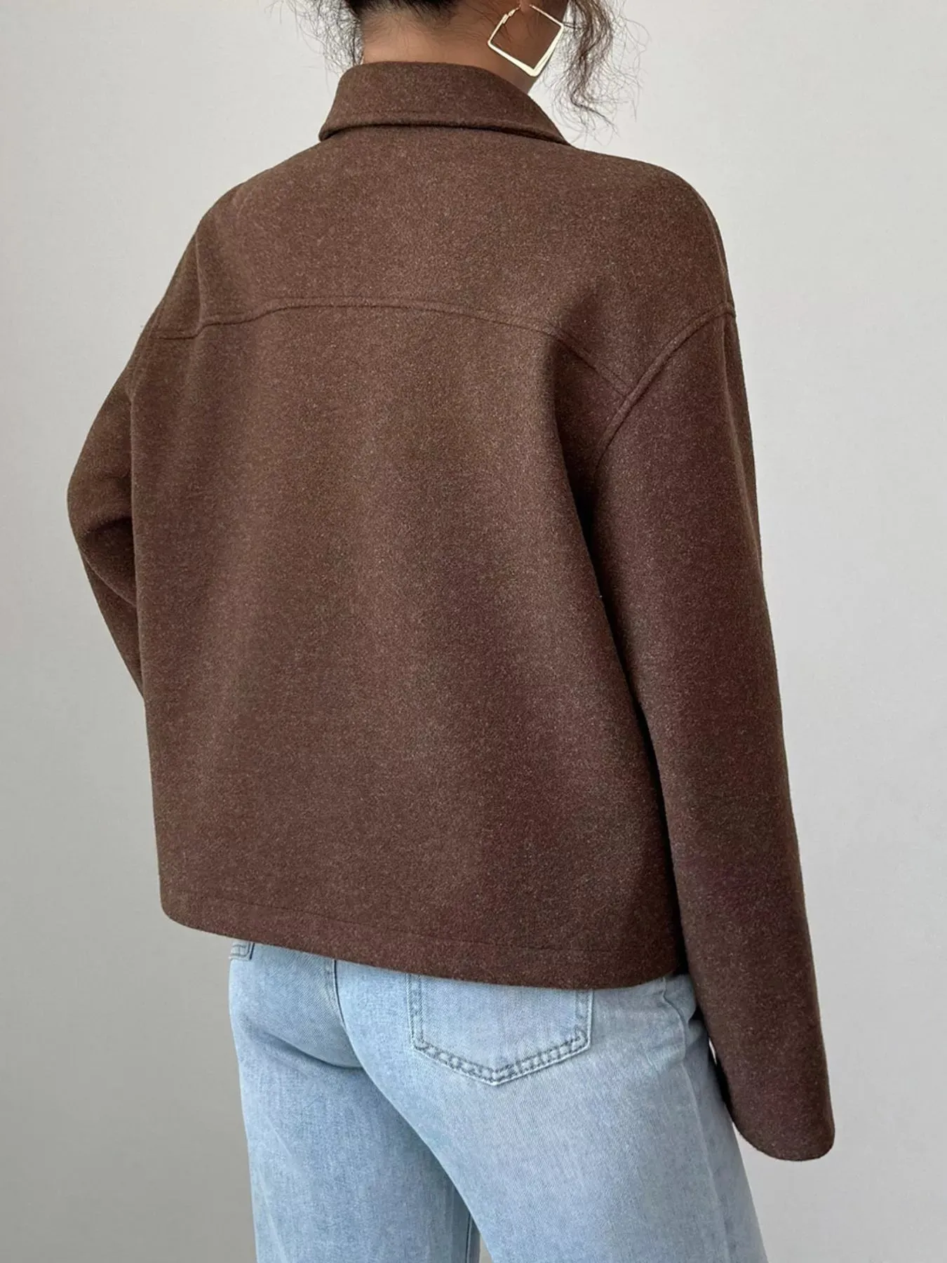 Casual Zip-Up Long Sleeve Jacket sold by Charming Charlie product image thumbnail 4