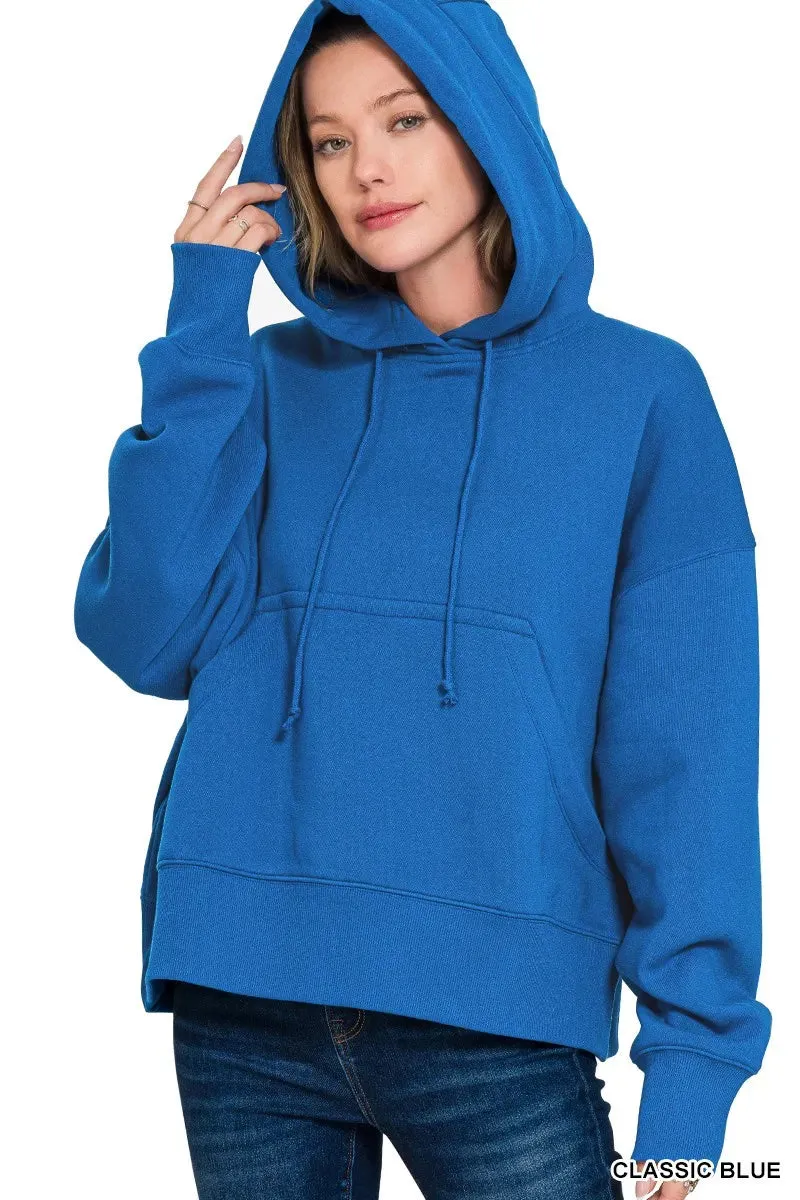 Zenana Oversized Fleece Kangaroo Pocket Hoodie sold by Charming Charlie product image thumbnail 2
