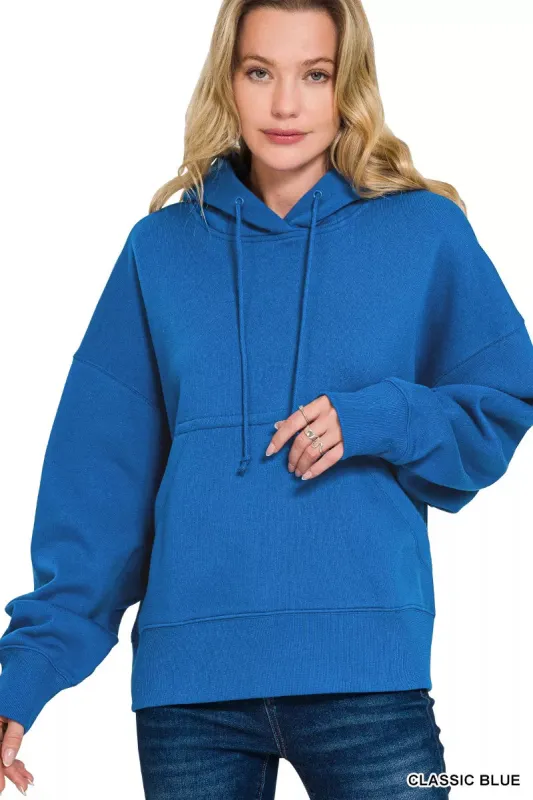 Zenana Oversized Fleece Kangaroo Pocket Hoodie sold by Charming Charlie