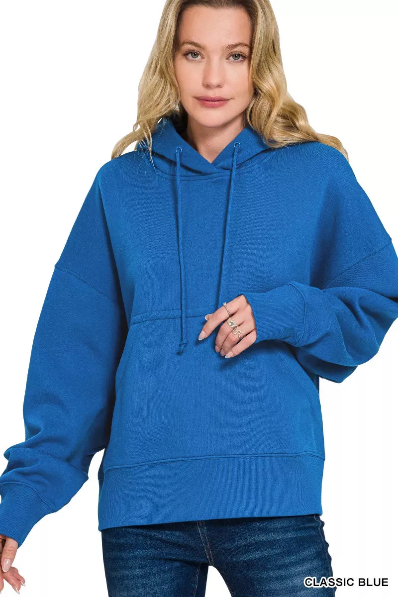 Zenana Oversized Fleece Kangaroo Pocket Hoodie sold by Charming Charlie