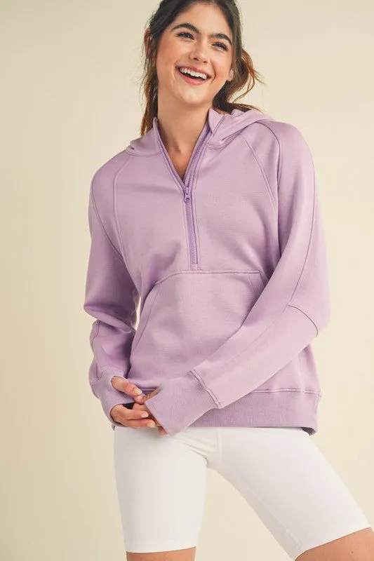 Women's UltraComfy Quarter-Zip Hoodie sold by Charming Charlie