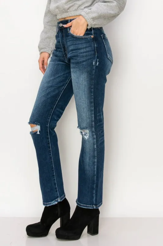 AT1087STD HIGH RISE STRETCH STRAIGHT JEANS sold by Charming Charlie product image thumbnail 4