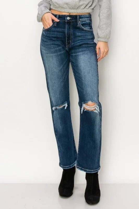 AT1087STD HIGH RISE STRETCH STRAIGHT JEANS sold by Charming Charlie product image thumbnail 2