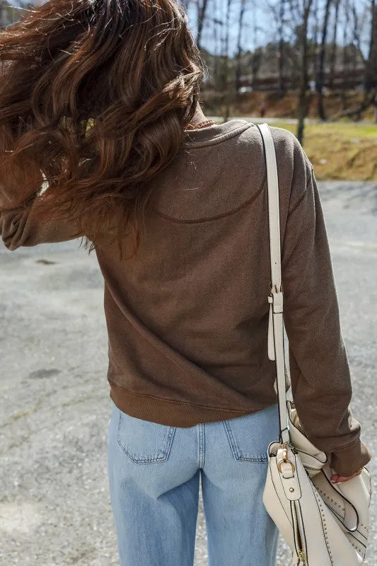 Solid Button Front V-Neck Cardigan sold by Charming Charlie product image thumbnail 2