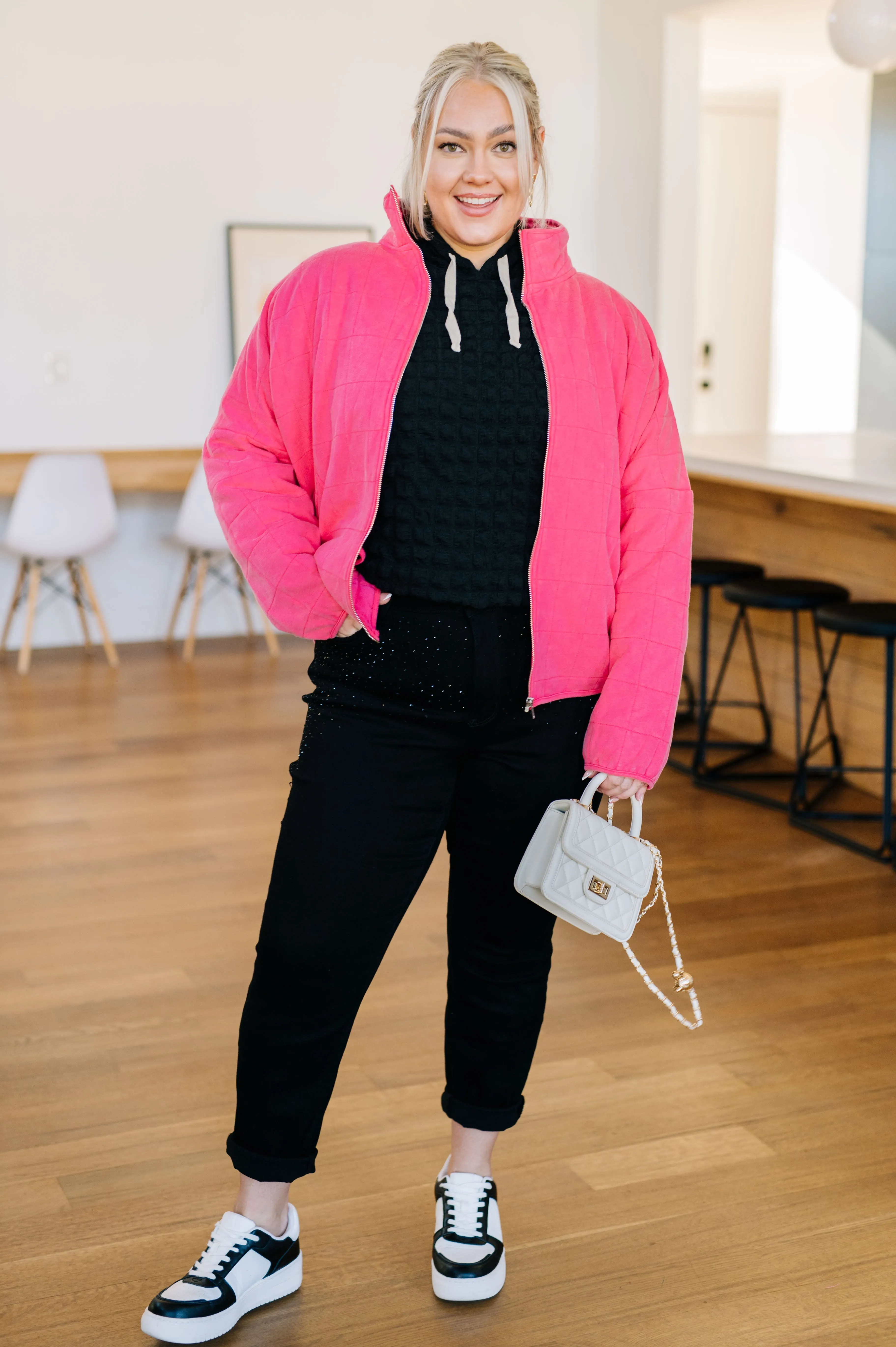 Quilted and Covered Quilted Jacket sold by Charming Charlie product image thumbnail 4