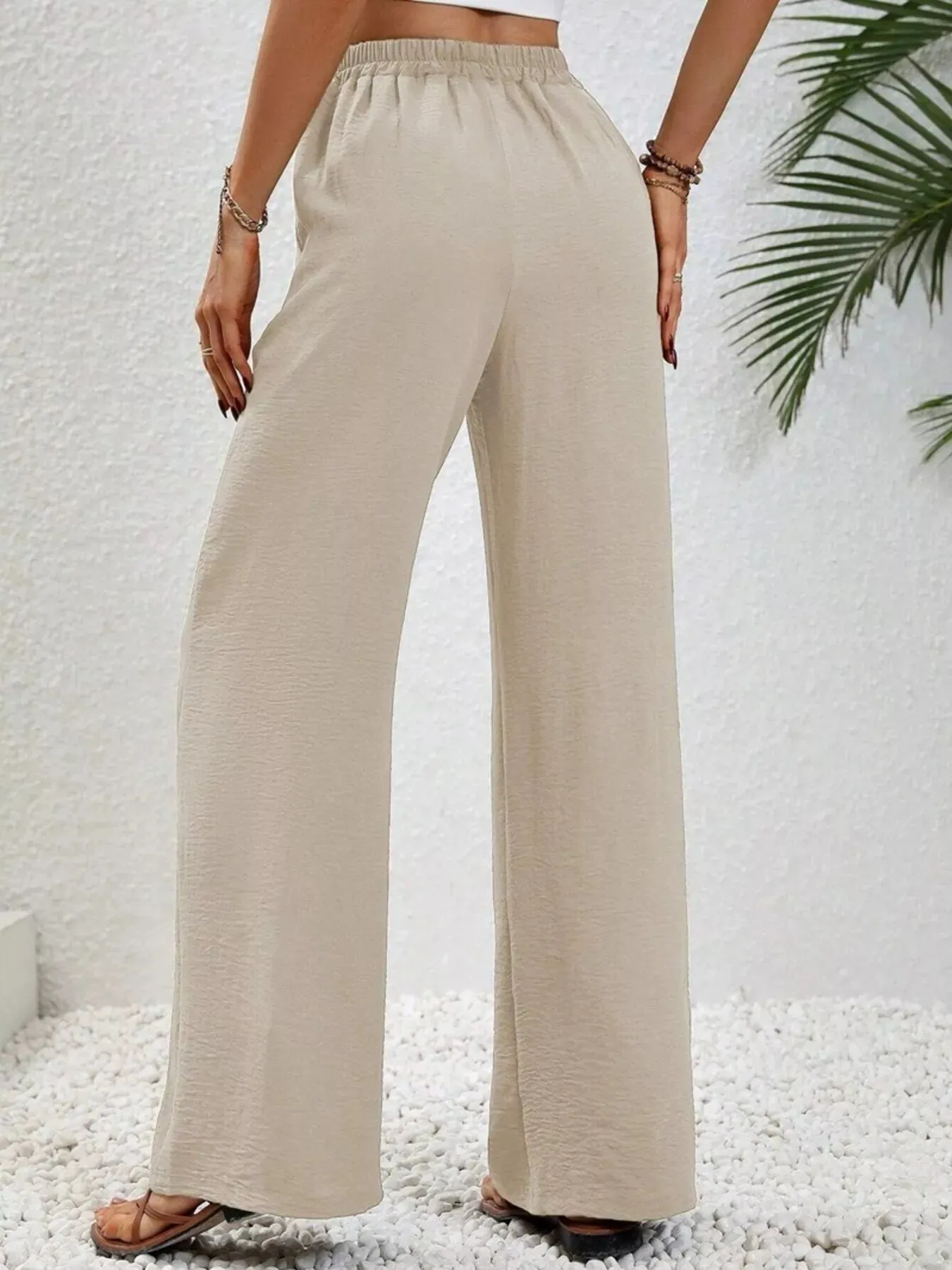 Casual Drawstring Wide Leg Pants sold by Charming Charlie product image thumbnail 3