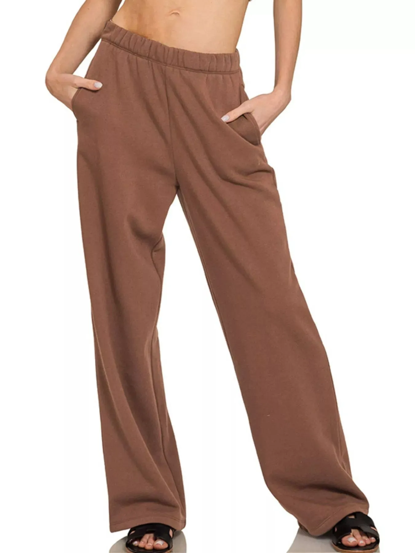 Zenana Fleece Sweatpant with Pockets sold by Charming Charlie product image thumbnail 3