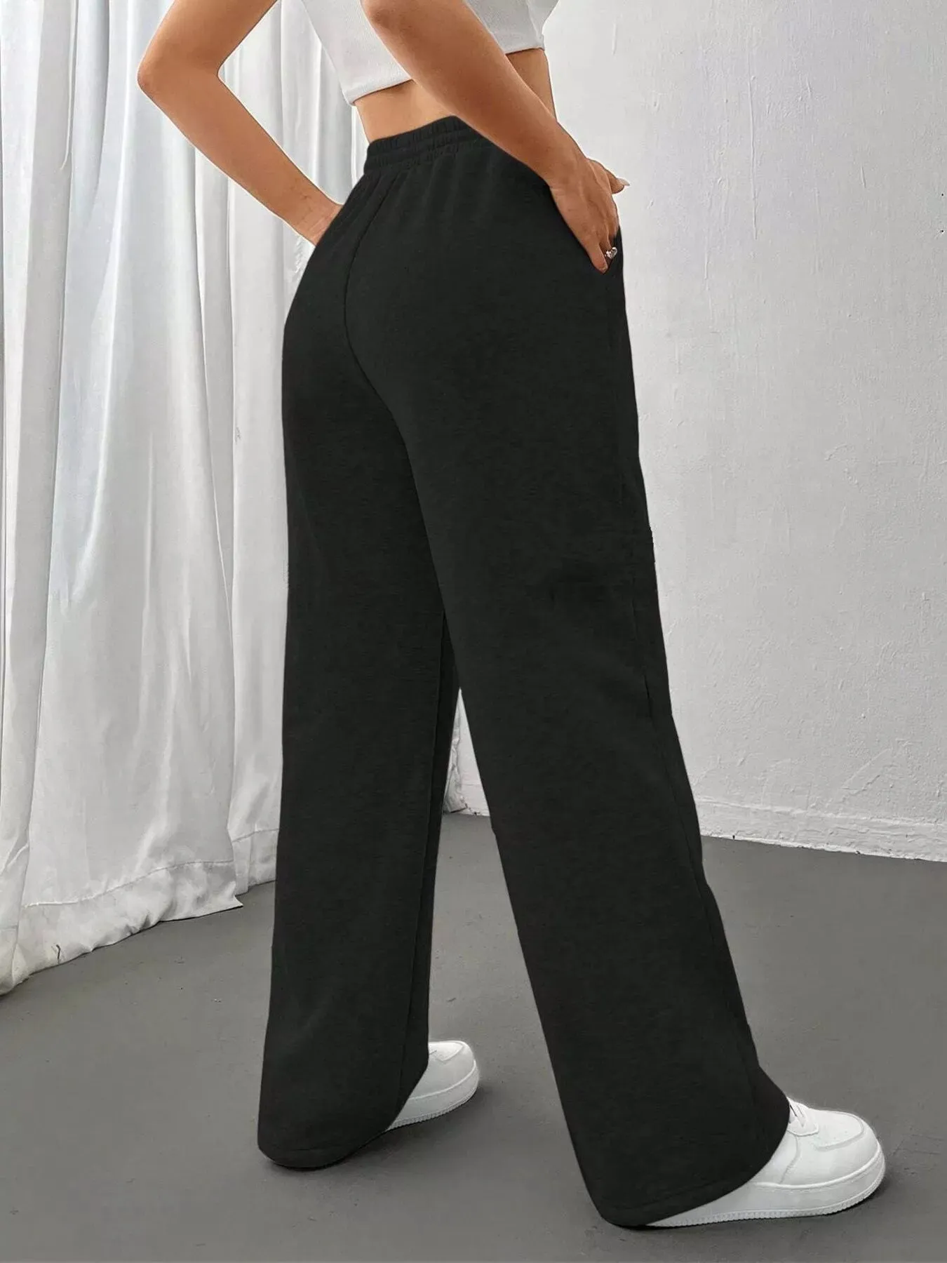 Relaxed Fit Drawstring Waist Solid Pants sold by Charming Charlie product image thumbnail 3