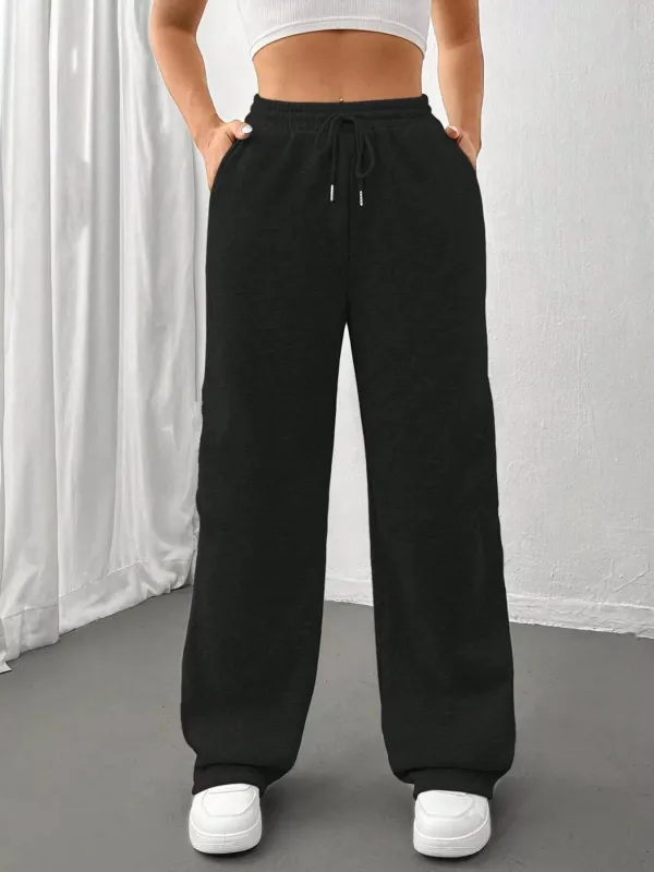 Relaxed Fit Drawstring Waist Solid Pants sold by Charming Charlie