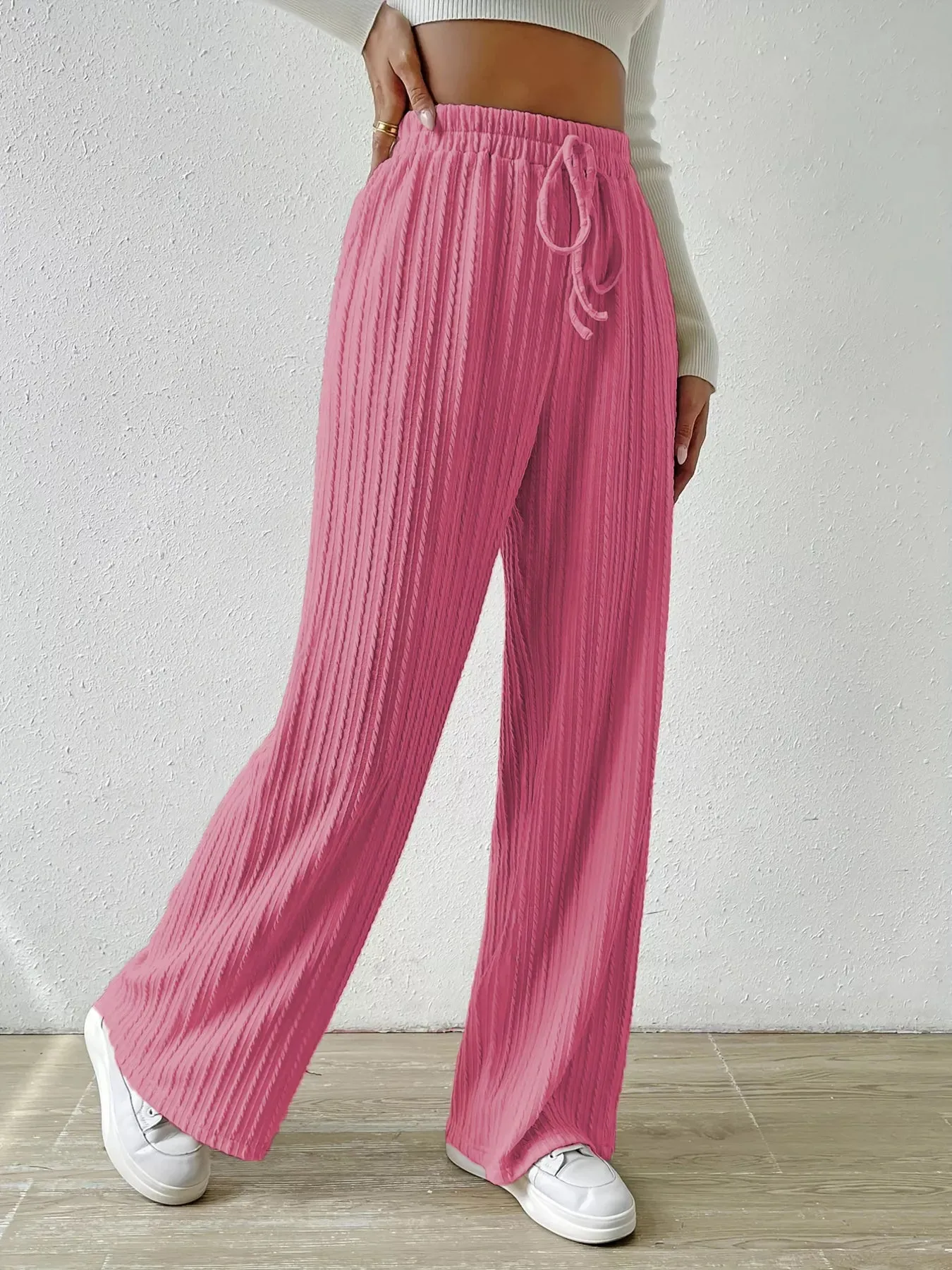 Drawstring Wide Leg Pants sold by Charming Charlie product image thumbnail 2