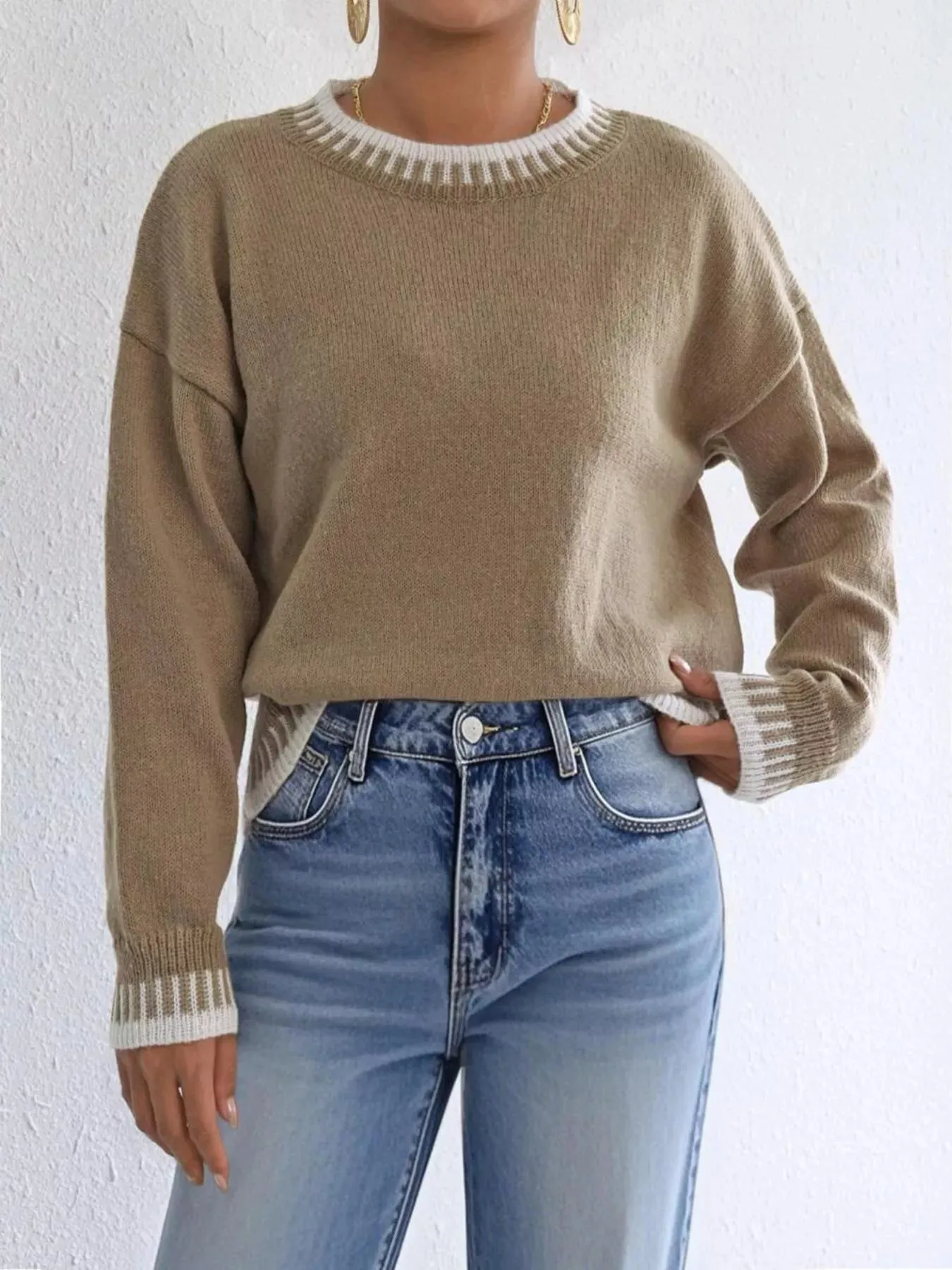 Relaxed Fit Long Sleeve Sweater sold by Charming Charlie product image thumbnail 4