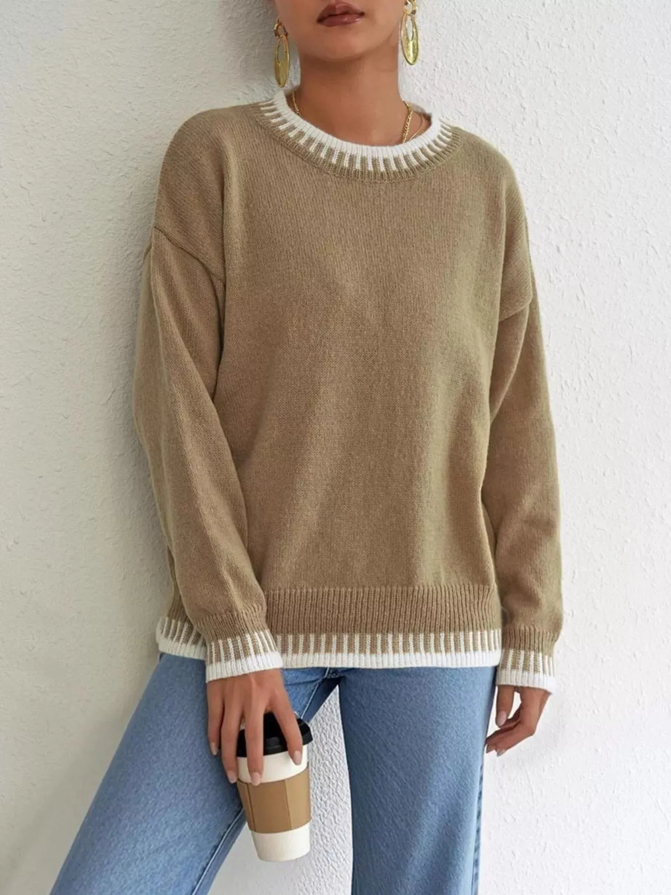Relaxed Fit Long Sleeve Sweater sold by Charming Charlie product image thumbnail 2