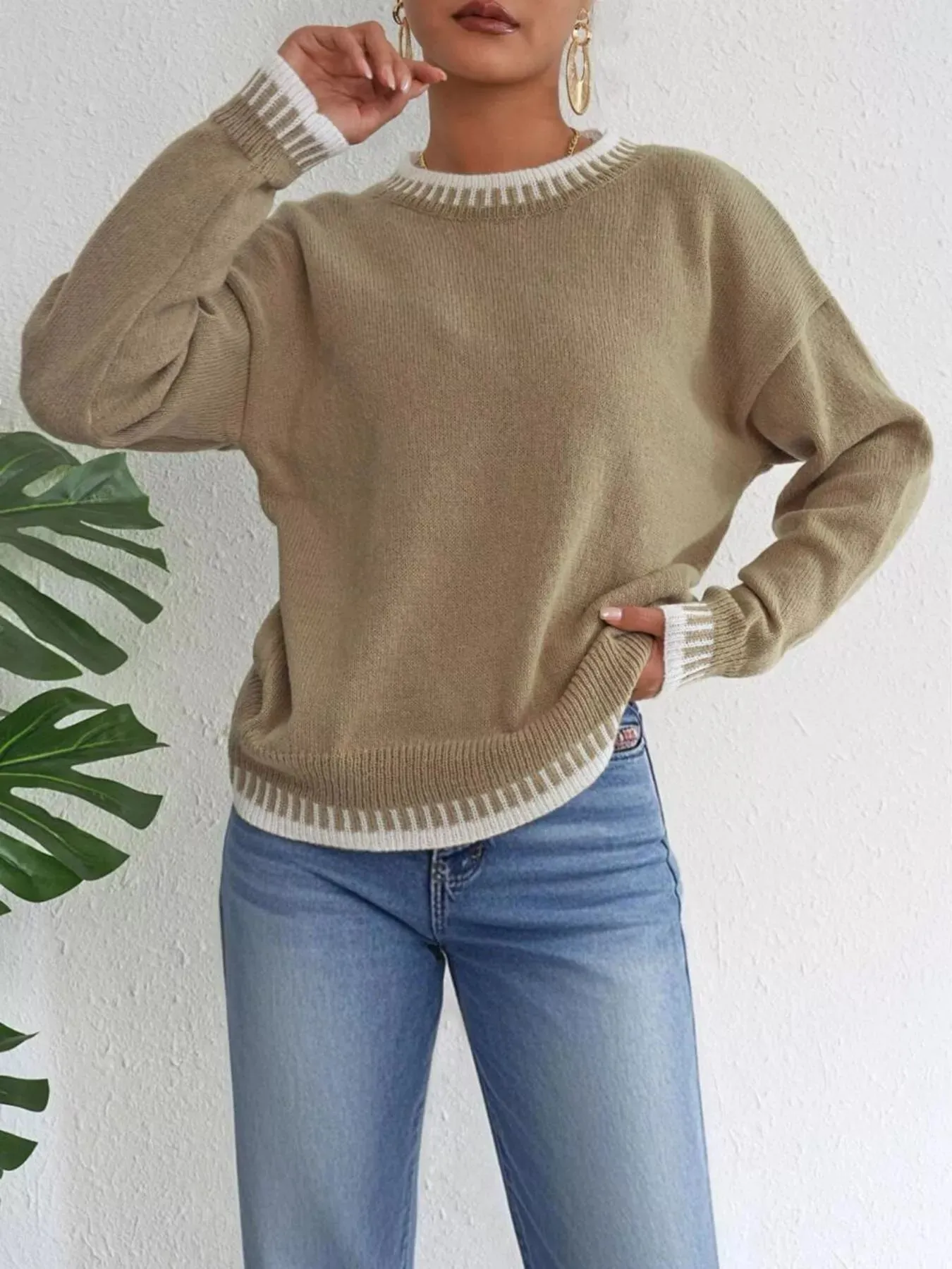 Relaxed Fit Long Sleeve Sweater sold by Charming Charlie product image thumbnail 3