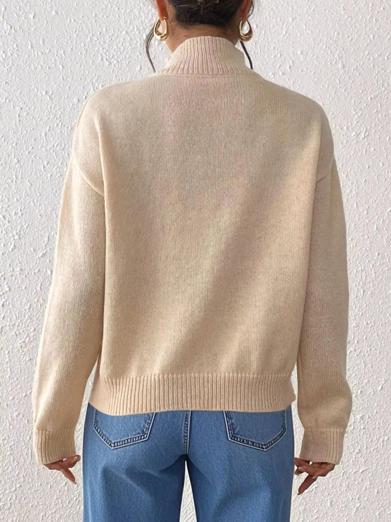 Turtleneck Dropped Shoulder Sweater sold by Charming Charlie product image thumbnail 5