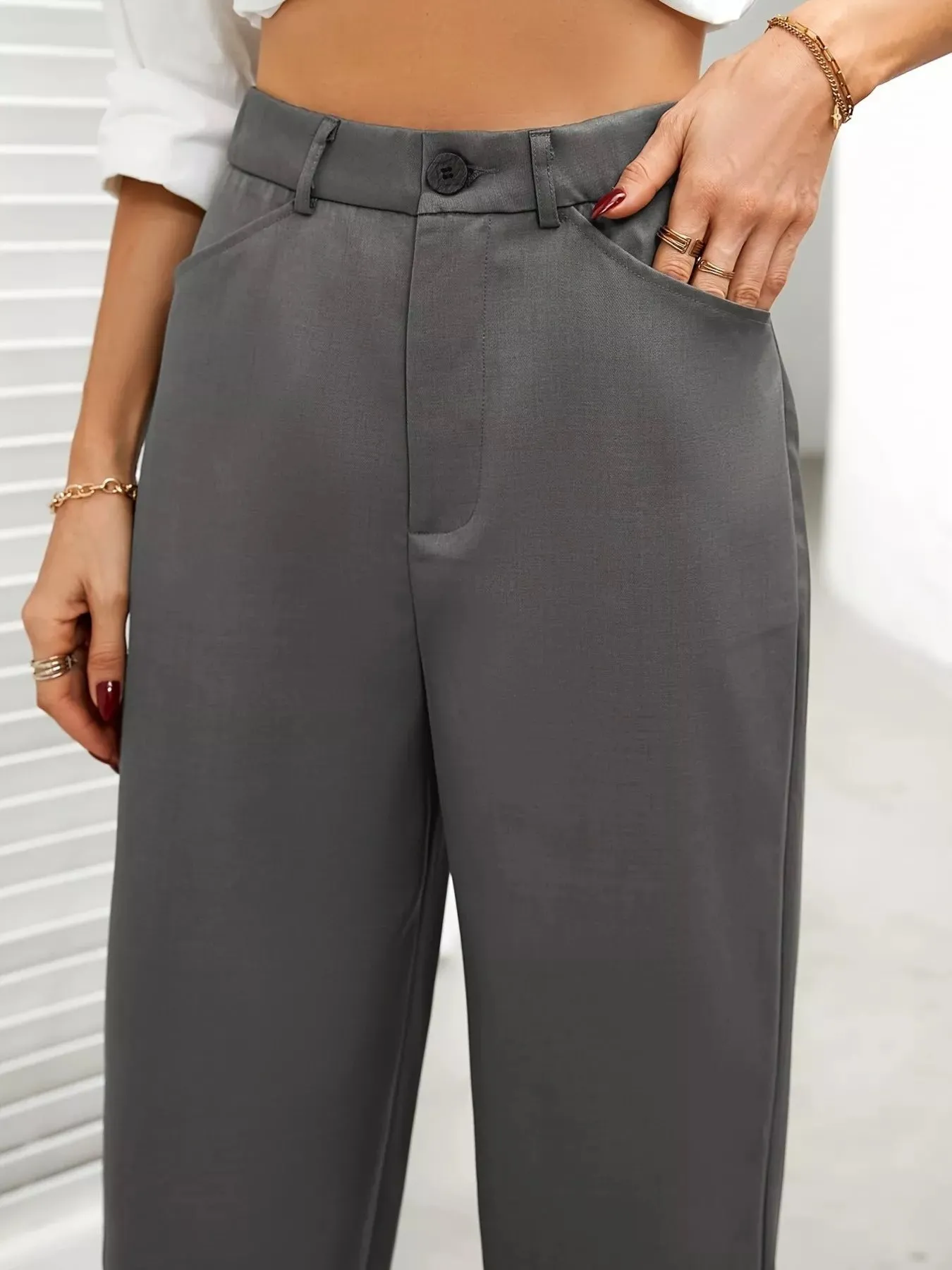 High Waist Wide Leg Pants sold by Charming Charlie product image thumbnail 3