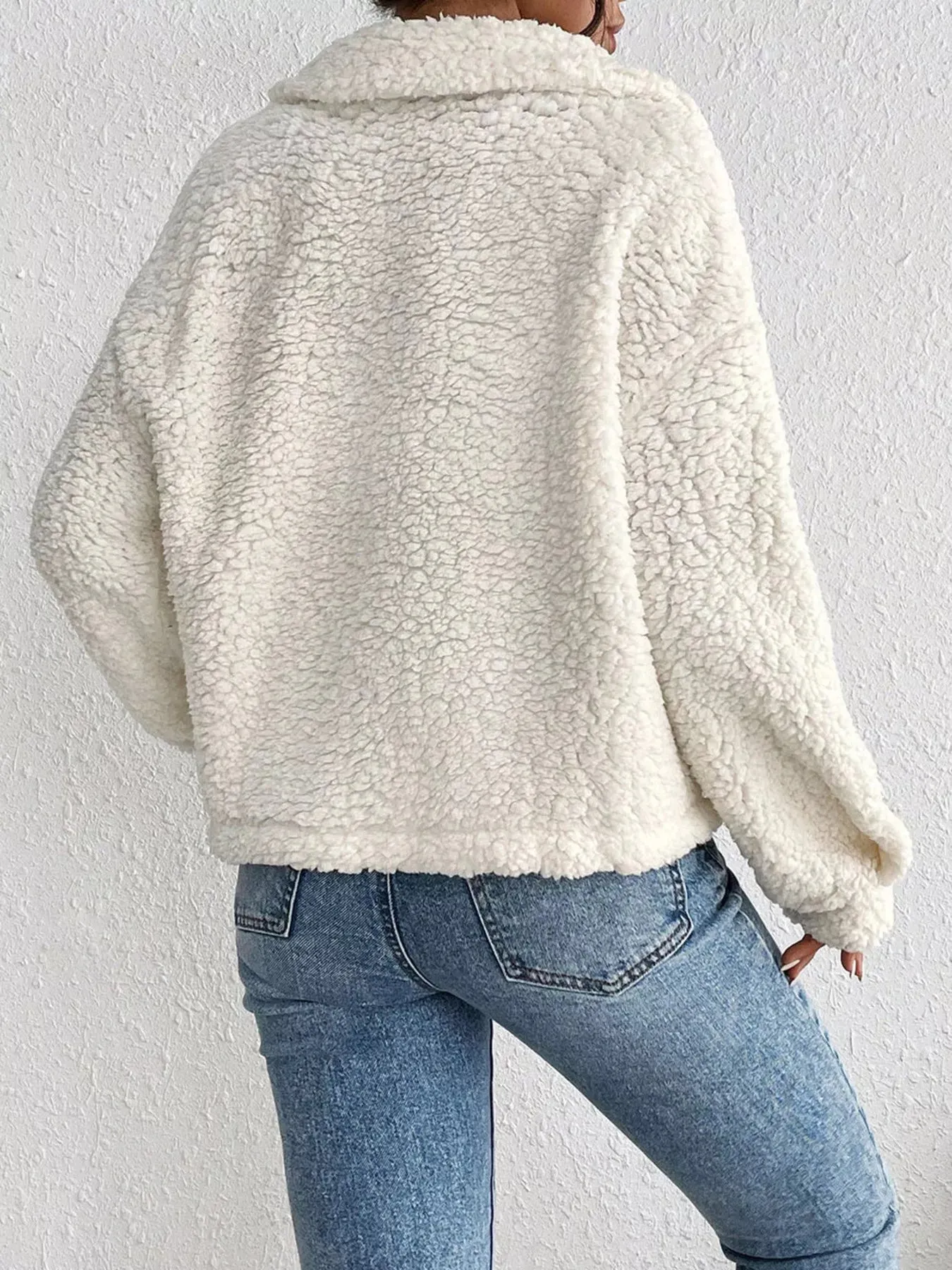 Cozy Sherpa Button-Down Jacket sold by Charming Charlie product image thumbnail 5