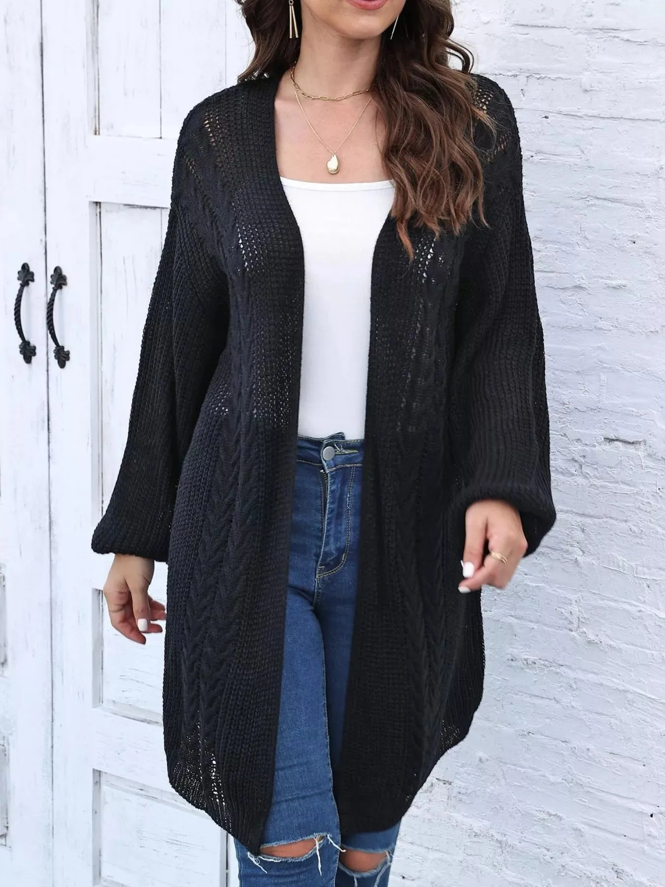Open Front Long Sleeve Cardigan sold by Charming Charlie
