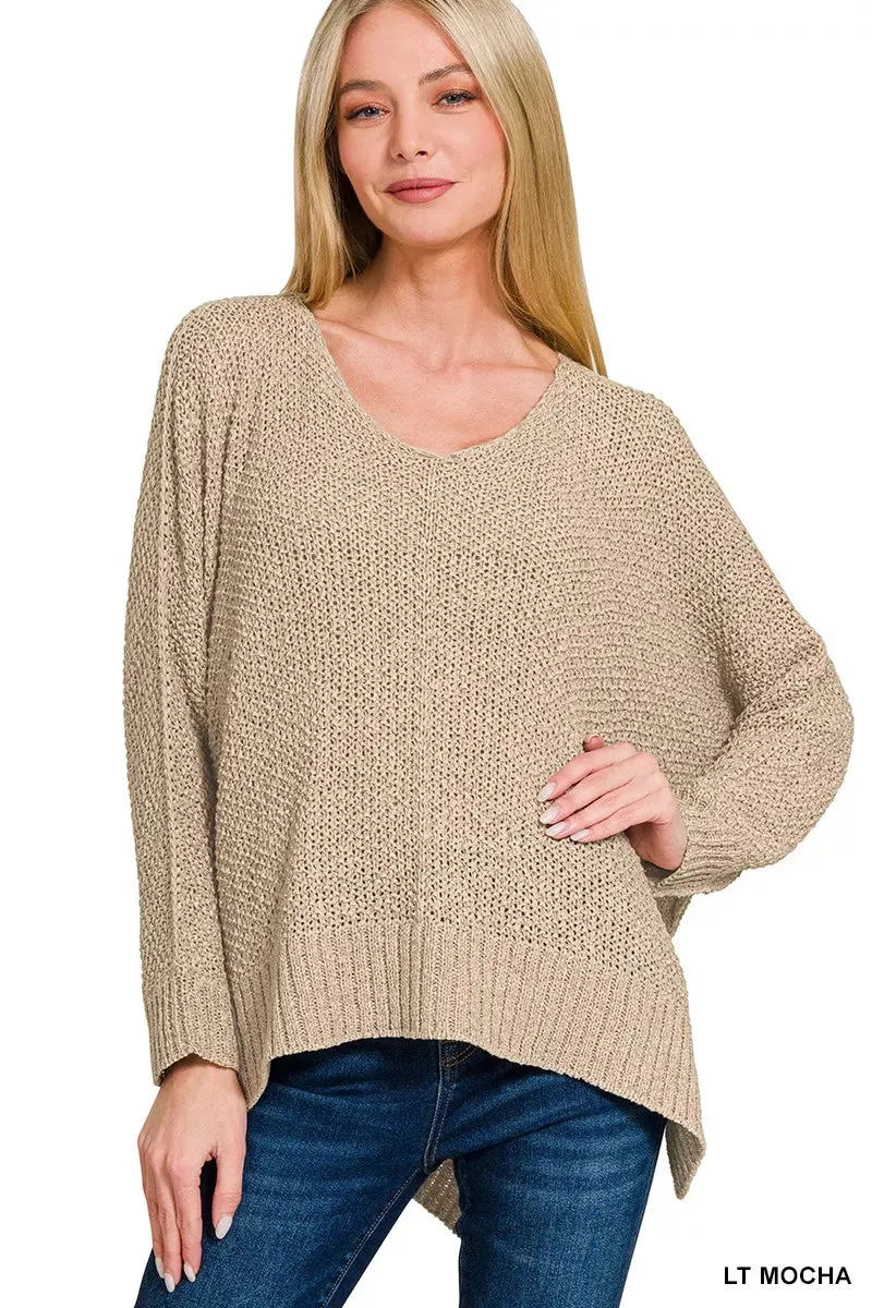 Zenana Dolman Sleeve V-Neck Sweater sold by Charming Charlie