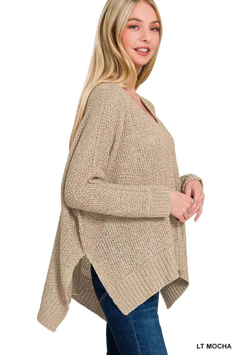 Zenana Dolman Sleeve V-Neck Sweater sold by Charming Charlie product image thumbnail 2