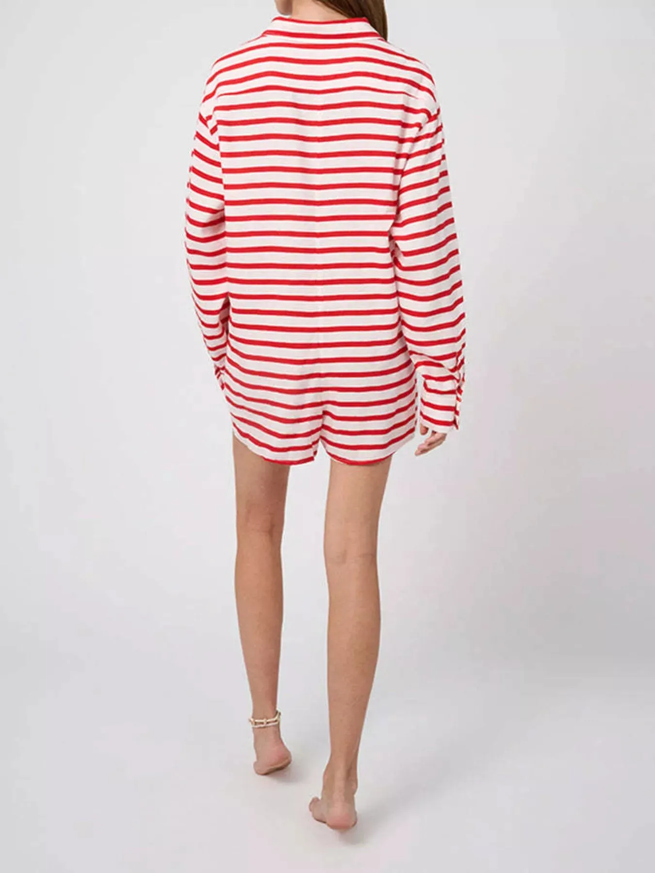 Striped Button Front Romper sold by Charming Charlie product image thumbnail 3