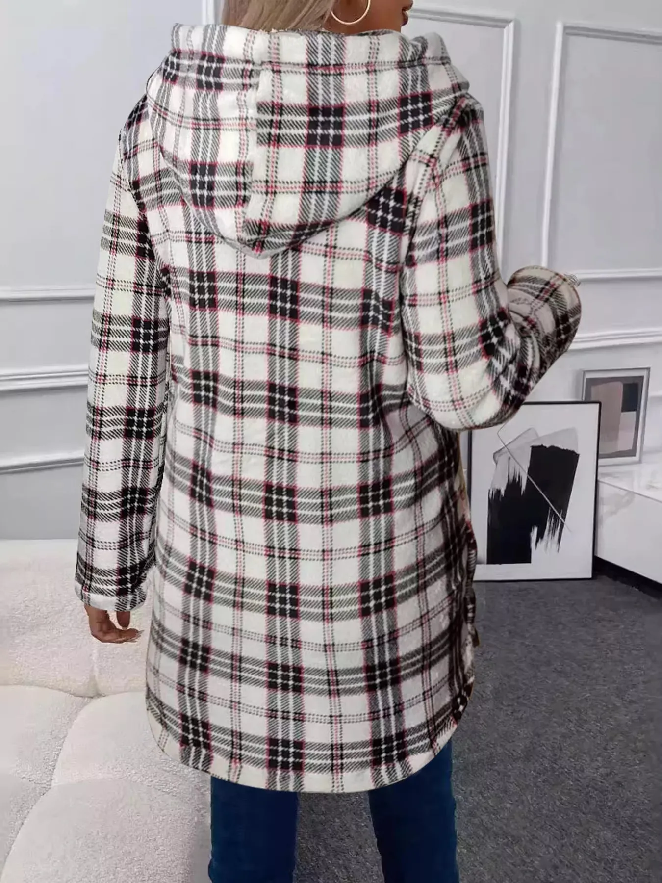 Full Size Button-Down Hooded Outerwear Plus Size sold by Charming Charlie product image thumbnail 2