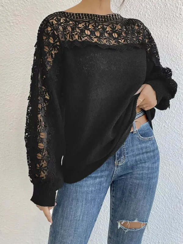 Openwork Long Sleeve Sweater sold by Charming Charlie