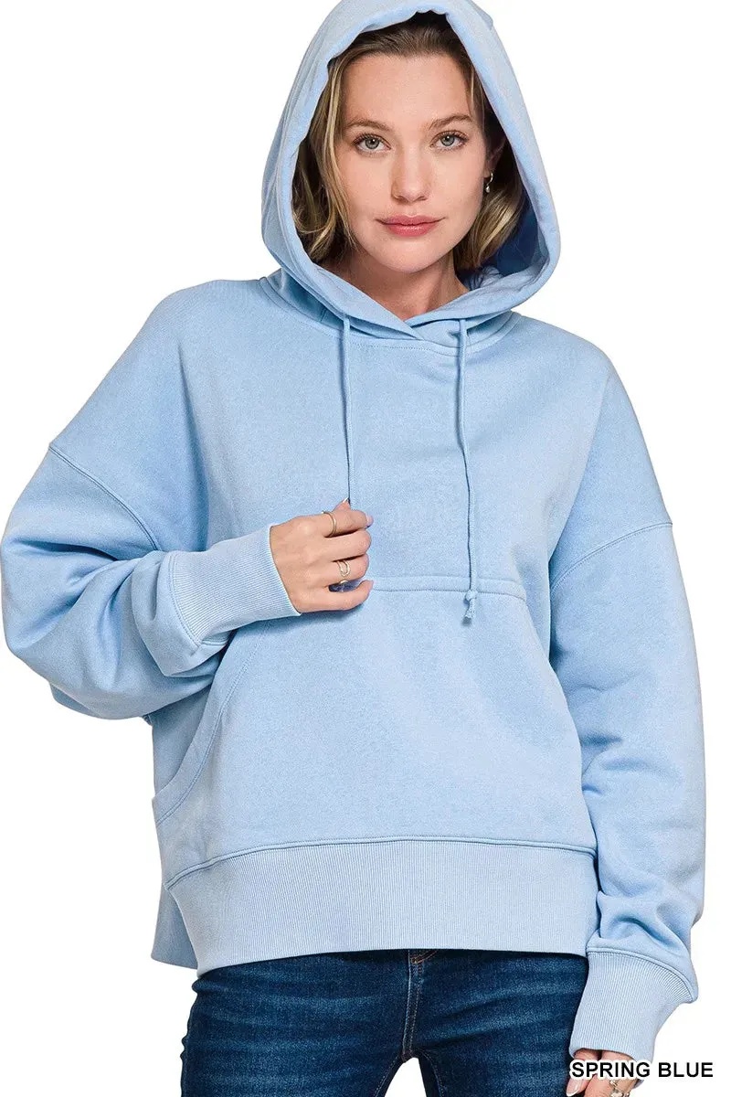 Zenana Oversized Fleece Kangaroo Pocket Hoodie sold by Charming Charlie product image thumbnail 2