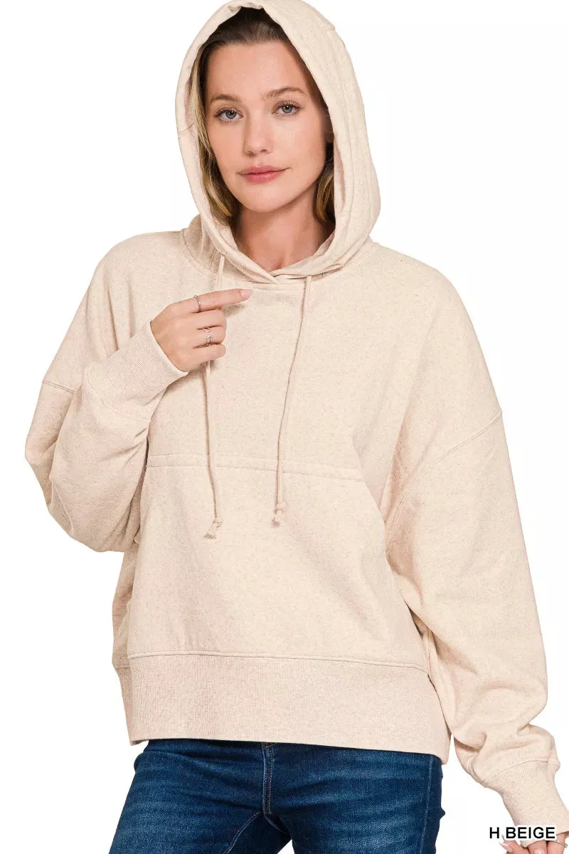 Zenana Oversized Fleece Kangaroo Pocket Hoodie sold by Charming Charlie product image thumbnail 2