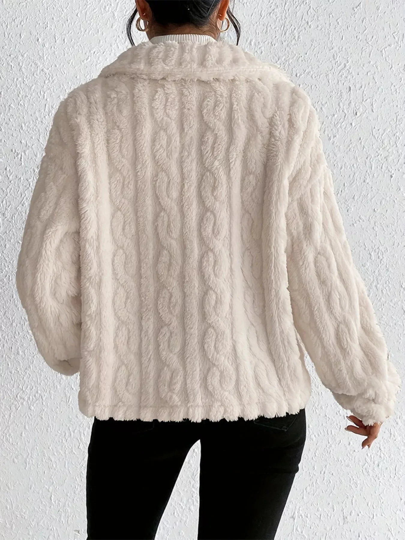 Cozy Fleece Button-Up Outerwear sold by Charming Charlie product image thumbnail 2