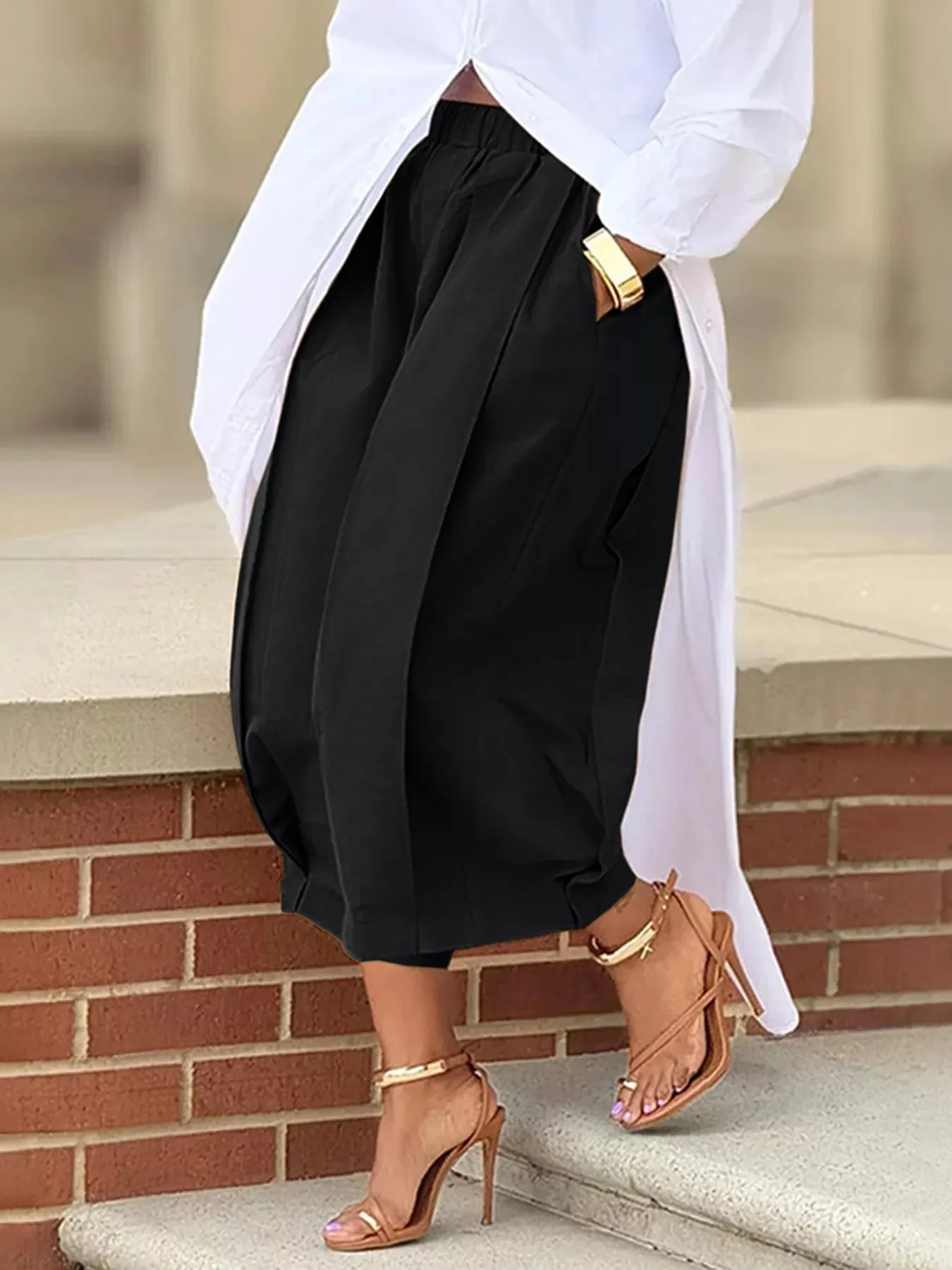 Wide Leg Pleated Detail Pants sold by Charming Charlie product image thumbnail 2