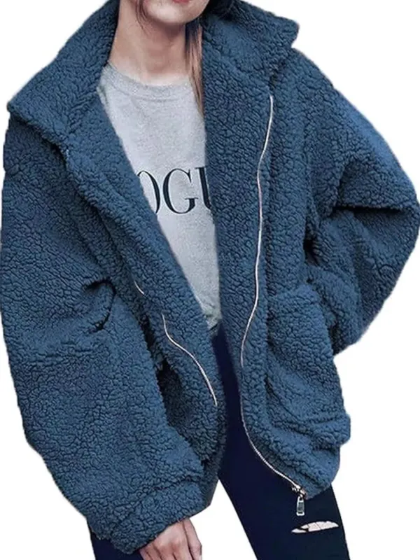 Full Size Cozy Fleece Zip Up Jacket Plus Size sold by Charming Charlie