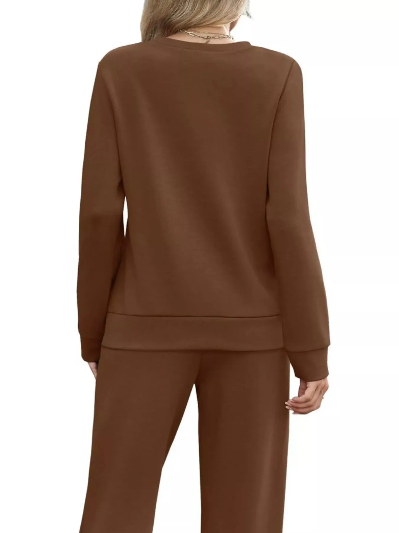 Full Size Casual Long Sleeve Top and Pants Set Plus Size sold by Charming Charlie product image thumbnail 3