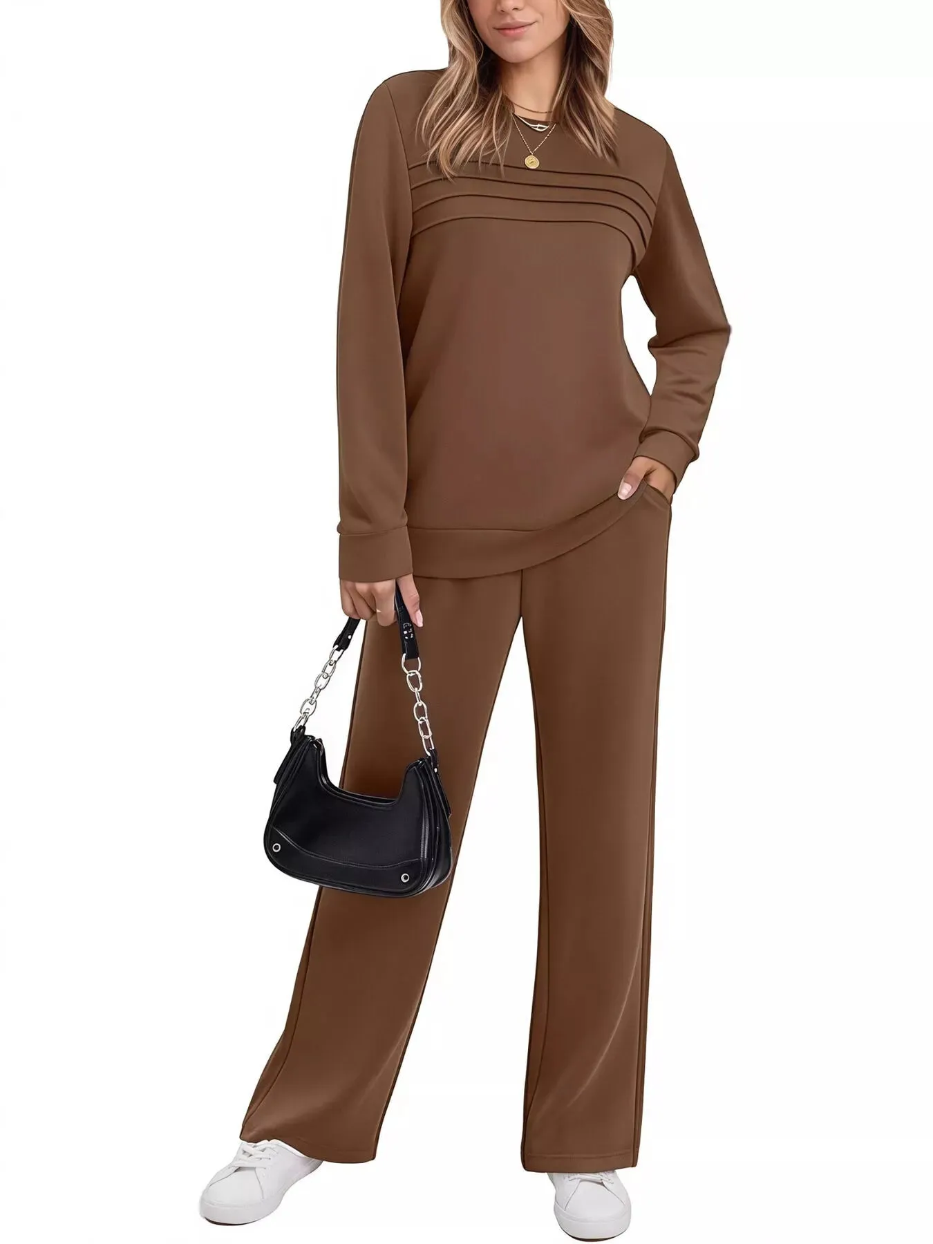 Full Size Casual Long Sleeve Top and Pants Set Plus Size sold by Charming Charlie product image thumbnail 2