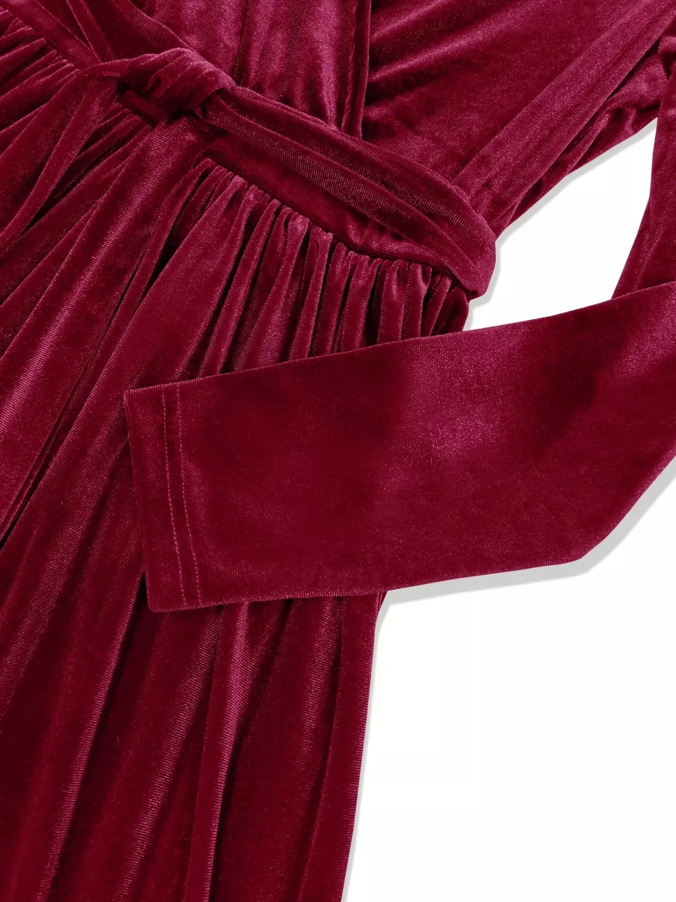 Velvet Wrap Surplice Maxi Dress sold by Charming Charlie product image thumbnail 3