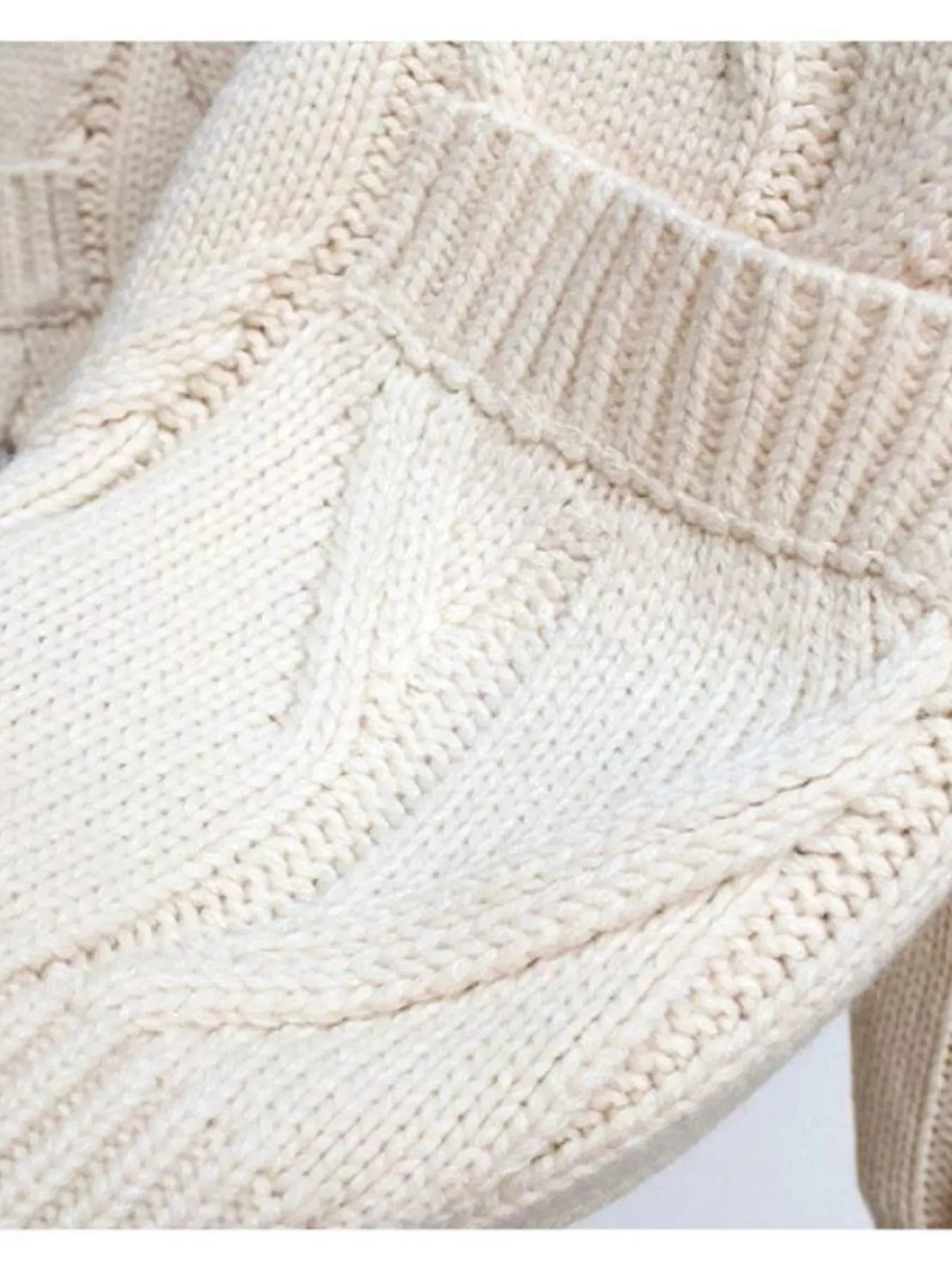 Cable Knit Button Up Cardigan sold by Charming Charlie product image thumbnail 4