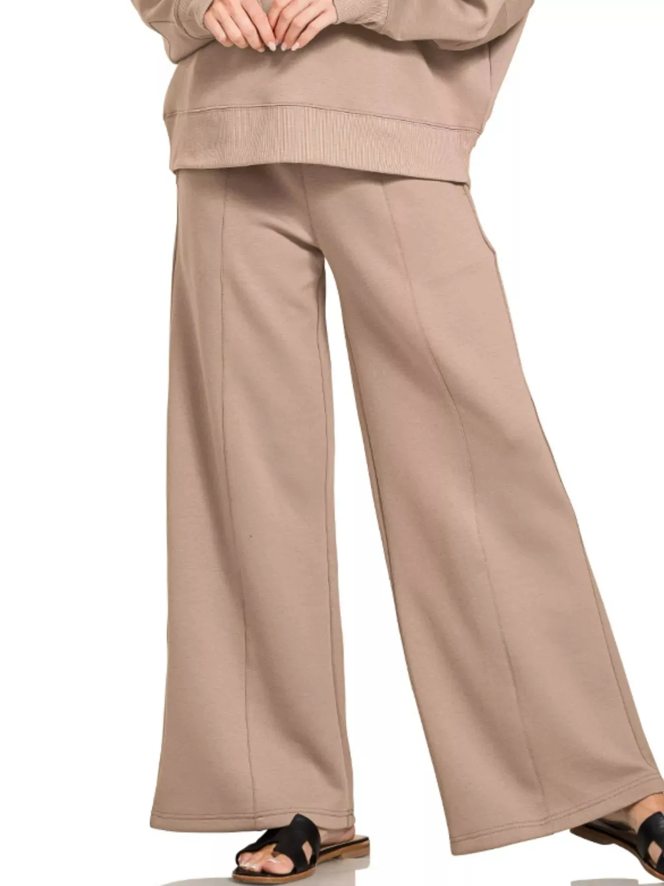 Zenana Scuba Collared Pullover and Pants Set sold by Charming Charlie product image thumbnail 2